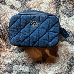 Coach Blue Quilted Denim Mini Jamie Camera Bag